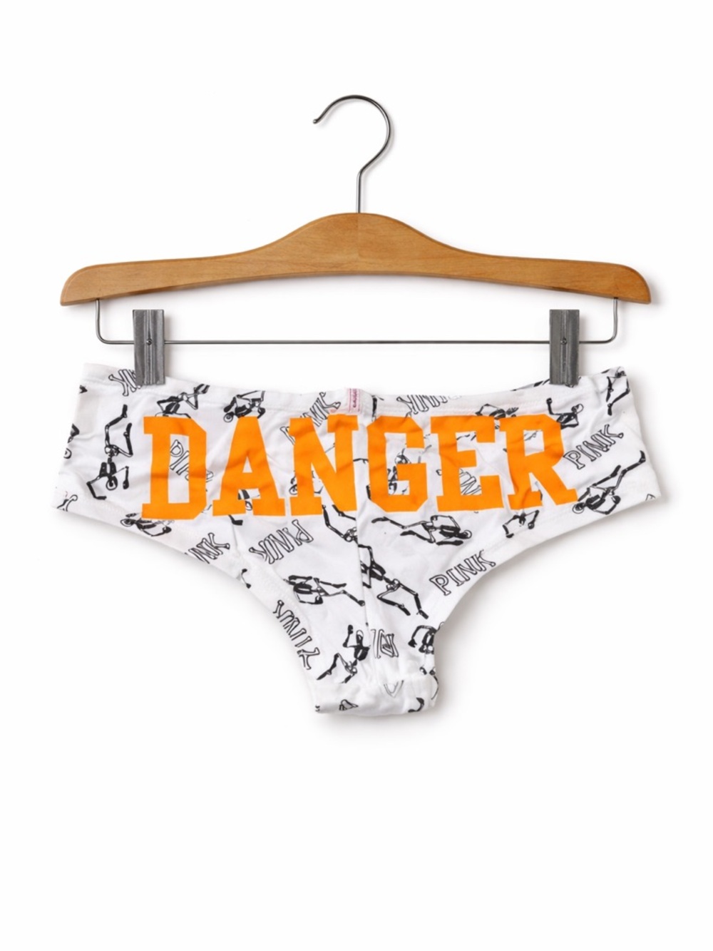 PINK Victoria's Secret Skeleton Print Underwear. Danger. Cheeky. Medium. NWT